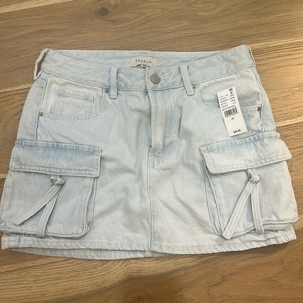 Pacsun Denim Cargo skirt